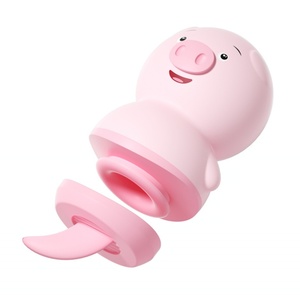 Le plus récent masseur de Clitoris de léchage doux en Silicone pour <span class=keywords><strong>femme</strong></span> USB vibrateur de langue rechargeable conception de cochon de puissance forte - Product Image 2