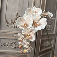 Bouquet de fleurs artificielles d'orchidées Phalaenopsis à 7 tiges, en plastique souple, haut de gamme, pour décoration de mariage et d'intérieur, transfrontalier