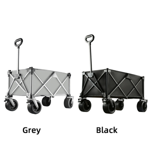 <strong>Collapsible</strong> <strong>Wagon</strong> Cart Folding Beach <strong>Wagon</strong> with Big All-Terrain Wheels Large Weight Capacity Heavy Duty Cart for Camping Garden - Product Image 2