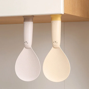 Cuchara de silicona resistente a altas temperaturas con ventosa, utensilio de cocina antiadherente para arroz, herramienta de almacenamiento vertical para olla arrocera - Product Image 2