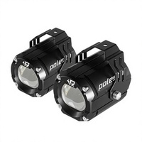 Phare avant LED pour moto 60W, double couleur, style avion, avec fonction d'éclairage d'avertissement