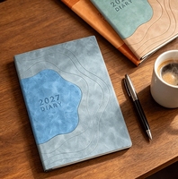 Carnet 2027 - Pages intérieures épaisses, couverture en cuir colorée, carnet de notes de bureau