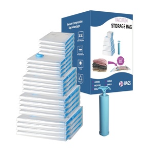 Factory Price Eco Friendly Space Saver Compressed Bag Vacuum <b>Storage</b> Bag Set with Pump for <b>Clothes</b> Mattress - Product Image 1