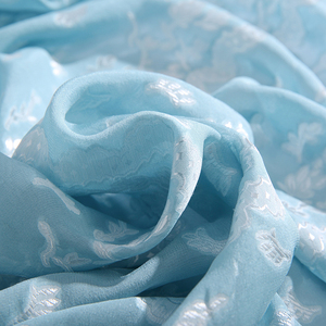 Venta caliente 12,<span class=keywords><strong>5</strong></span> MM azul cielo de seda viscosa jacquard de tela - Product Image 2