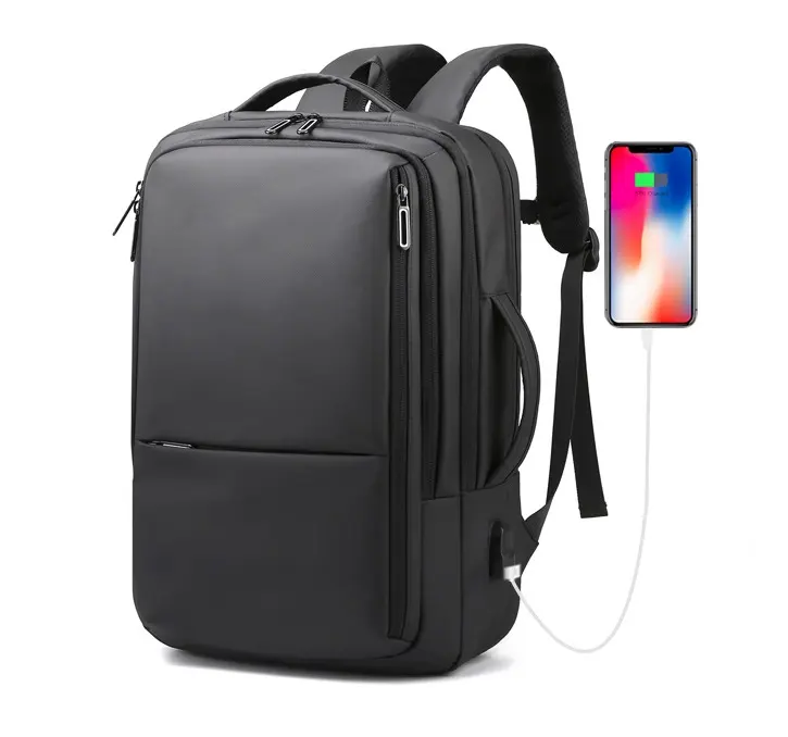 Sıcak satmak çanta 15.6 inç usb su geçirmez defter toptan erkek polyester laptop çantası seyahat özel okul laptop sırt çantası