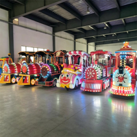 Train à vapeur pour zone touristique, attraction familiale, mini-train électrique sans rails de style carnaval