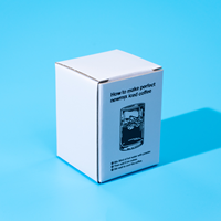 Boîte en carton ondulé blanche avec impression de logo personnalisé, boîte d'emballage pour gobelet en verre, boîte d'emballage pour tasse