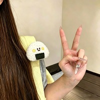 Peluche Airongle en forme de boule de riz crevette de dessin animé, pendentif de sac à dos pour couple avec fixation Velcro, pour les plus de 14 ans, idéal pour les fêtes, fabriqué en Chine