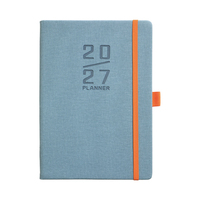 Agenda annuel 2027, carnet A5 avec couverture rigide et fermeture élastique, service de personnalisation, vente en gros 3496