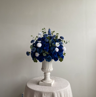 Bloemenbal centerpiece M-FB81 Wit Koningsblauw Bloemen Grote Bordeauxrode Bloemenballen Bruiloftdecoratie & Benodigdheden