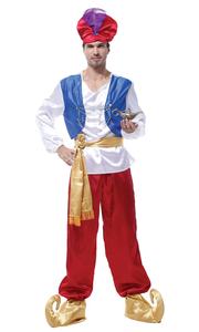 Costume de cosplay Aladdin et sa lampe pour Halloween, costume de scène arabe pour adulte, costume de cosplay de prince arabe pour fête de bar - Product Image 5