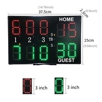 Tablero de puntuación electrónico programable para pista de tenis profesional, marcador de Pádel Digital Led con control de reloj de pulsera