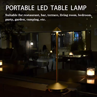 Offre Spéciale doré petit bureau LED extérieur portable veilleuse Dimmable Bar lampe en aluminium sans fil Led lampe de table