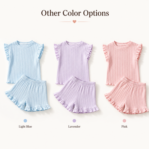 Completo Estivo per Bambina 2026 Nuovo Stile Sottile e Carino con Bretelle, Pantaloncini in Seta Ghiaccio, <span class=keywords><strong>Pigiama</strong></span> da Casa per Bambine - Product Image 1