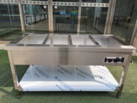 RTK Acier Inoxydable 201/304 Sur Pied, Cuisine Professionnelle de Restaurant, Contrôle de Température Électrique, Chauffe-Plats Présentoir 4 Bacs