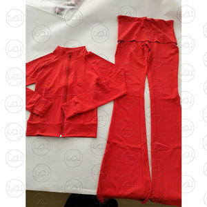 Yoga Collection Frauen Matching Set Workout Fitness Tall Girl Friendly 2 Pcs Yoga Jacke Flare Pant Aktive Frauen Trainings anzug - Product Image 3