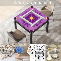 Tapis de mahjong pliable grand format, imperméable et antidérapant, avec bord cousu en caoutchouc, tapis de jeu pour la maison et les loisirs