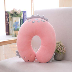 Almohada de Viaje Creativa en Forma de Dinosaurio, de Algodón PP Suave, para Siestas en la Oficina y Viajes, con Soporte Cervical de Dibujos Animados - Product Image 1