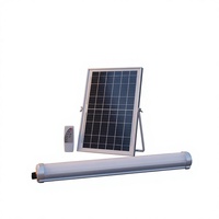 Lampu LED Solar Tri-Proof IP65 Tahan Air, Dapat Diredupkan, Model Tabung dengan Panel Surya Terpisah dan Remote Control 40W 100W untuk Gudang/Pergudangan