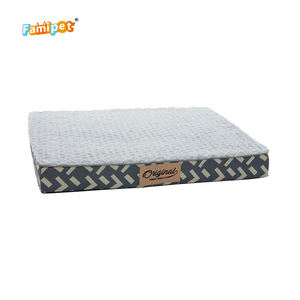 Famipet personalizado cómodo rectángulo espuma viscoelástica mascota perro jaula cama colchón ortopédico perro cama lavable con cubierta extraíble - Product Image 5