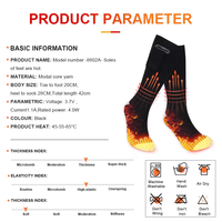 Chaussettes Chauffantes Électriques Rechargeables pour Femme et Homme, Chauffage Intégral du Pied, Longues et Chaudes, Idéales pour le Ski