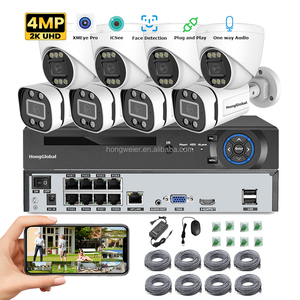 Hongglobal 4MP 2K 8 kênh mạng video ghi POE NVR IP CCTV <span class=keywords><strong>Home</strong></span> an ninh máy ảnh Kit Set Hệ thống 4k Camera không dây hệ thống - Product Image 1