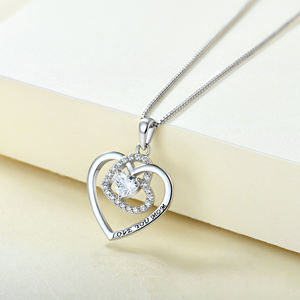 Collana con Ciondolo 'Crazy Love' in Argento Sterling 925, Collana a Cuore 'Ti Amo <span class=keywords><strong>Mamma</strong></span>', Regalo per la Festa della <span class=keywords><strong>Mamma</strong></span>, <span class=keywords><strong>Gioielli</strong></span> con Ciondolo - Product Image 6