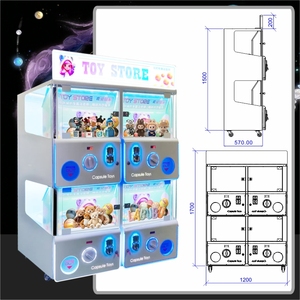 Máquina recreativa popular con monedas, 4 en 1, con tragamonedas, construcción de plástico, 1 año de garantía, juguetes de muñecas de la suerte para niños - Product Image 2