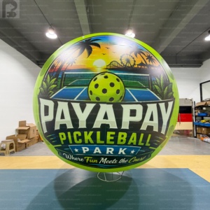 Pelota inflable gigante <span class=keywords><strong>de</strong></span> pickleball <span class=keywords><strong>de</strong></span> 3 m y 10 pies con luces LED, llamativa, para parques <span class=keywords><strong>de</strong></span> <span class=keywords><strong>atracciones</strong></span>/promoción <span class=keywords><strong>de</strong></span> partidos comunitarios - Product Image 6