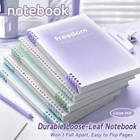 Ultra-Dickes Loseblatt-Buch mit Horizontalen Linien und Raster Blanko-Innenseiten Notizbuch Bestseller Hardcover Ledereinband Geschenk Studenten-Notizblock