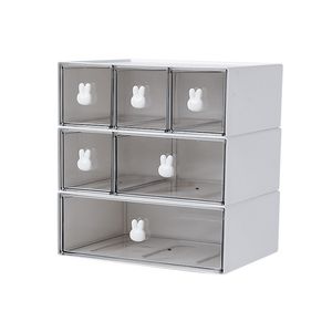 Organisateur de bureau multi-compartiments, tiroir de rangement, boîte à papeterie, porte-stylos, armoire, conteneur de bureau en plastique, vente en gros - Product Image 5