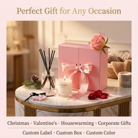 Ensemble cadeau bougie d'aromathérapie de luxe fait à la main diffuseur d'huiles essentielles de haute qualité utilisation intérieure longue durée pour boîte-cadeau de Noël