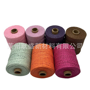 Corde en papier tressée colorée à deux brins de 300 m du fabricant pour chapeaux de paille, sacs à crochet et sacs faits main en papier tressé - Product Image 1