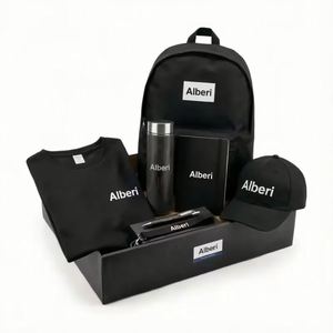 Ensemble de papeterie d'entreprise en cuir personnalisé avec logo 2026, comprenant un sac à dos, un carnet, une bouteille et un t-shirt – Vente en gros OEM ODM - Product Image 3