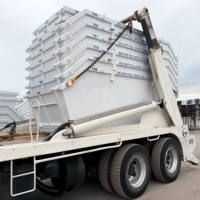 Bac à déchets robuste de 10 m³, grande capacité, en acier, pour les décharges et les grands projets de construction, vente en gros