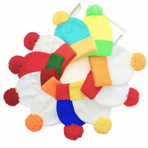 Bonnet personnalisé avec logo, bonnet d'hiver en laine, bonnet tricoté, design assorti aux couleurs de Noël et d'Halloween, bonnets tricotés avec pompon - Product Image 1