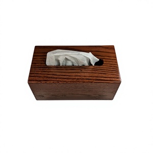 Porte-serviettes au design fabuleux en bois brun, boîte à mouchoirs pour la maison, les restaurants et les hôtels - Product Image 1