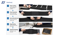 Ceinture de sudation abdominale pour hommes à 6 boutons, à double boucle auto-agrippante, en chloroprène, pour l'absorption de la transpiration et le remodelage de la taille