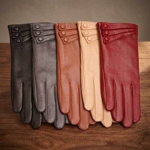 Winter Thermal Sheepskin Leather <b>Gloves</b> <b>Touchscreen</b> Eco-Friendly Unisex Plain Outdoor Sports Fashion Dressing Daily Use - Product Image 3