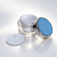 Crème cosmétique d'essai en flacon rond bleu avancé de 20g, crème pour le visage, crème pour les yeux, flacons séparés, pot à crème, emballage cosmétique