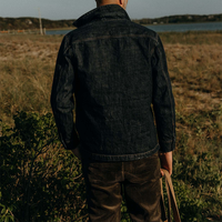 Logo personnalisé Selvedge Raw Denim Vestes 14 OZ Lourd Vintage Manteaux Usitilité Poches Hommes Selvedge Outwear
