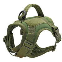 Nuevo Chaleco de correa de pecho de nailon con patrón sólido de entrenamiento táctico de moda para perros pequeños gatos Cierre de botón acolchado para caminar