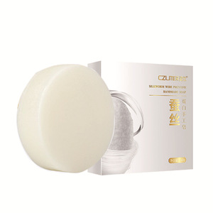 Jabón corporal de gusano de seda a base de hierbas para <span class=keywords><strong>piel</strong></span> <span class=keywords><strong>grasa</strong></span>, barra de jabón blanqueadora hidratante, jabón de limpieza de baño suave y refrescante para mujeres - Product Image 1