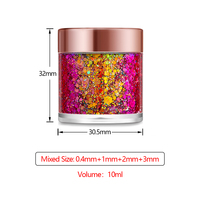 Vente en gros Surligneur personnalisé Gel pailleté pour visage et corps Maquillage liquide Fard à paupières Gel pailleté caméléon