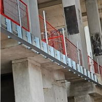 Système de protection temporaire des bords, garde-corps de sécurité pour la protection contre les chutes lors de la construction de dalles de toiture et d'ouvertures au sol