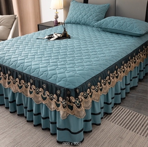 Lot de 3 couvre-lit en coton imprimé floral et vert Queen Size, en fibre de haricot, avec 2 taies d'oreiller, bon marché - Product Image 6