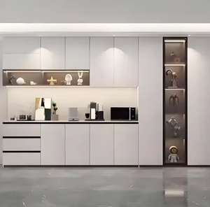 Modern Flat Pack Complete Kitchen Cabinet Small Single <strong>Wall</strong> Compact All in One <strong>Kitchenette</strong> for Tiny Home Apartment Hotel Office - Product Image 3