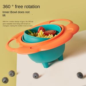 Cuenco giratorio de cartón de 360 grados, cuenco para comer anticaída para bebés y niños con plato de Material PP, <span class=keywords><strong>vajilla</strong></span> - Product Image 5