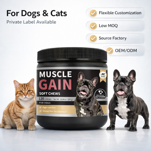 Suplemen Hewan Peliharaan Kunyahan Lembut untuk Otot Anjing Suplemen Kesehatan Hewan Peliharaan Suplemen Peningkat Otot Anjing dengan Label Pribadi - Product Image 1