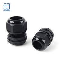 Presse-étoupe en plastique industrielle imperméable noire du connecteur IP68 de la basse tension 2-42mm de PA66